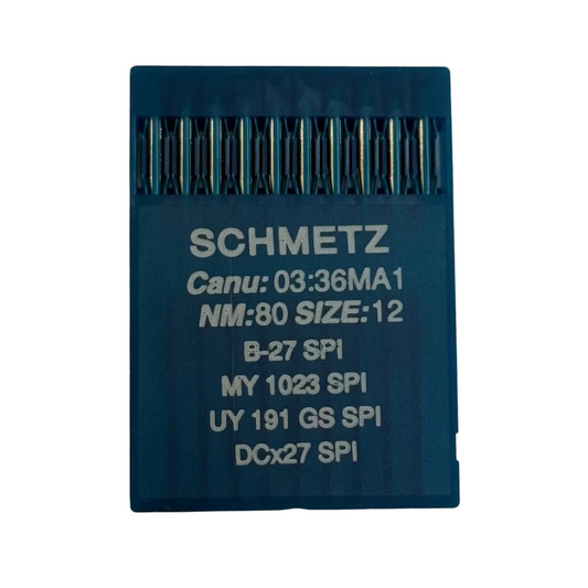 Aiguilles industrielles pour surjeteuse SCHMETZ DCx27 (B-27) SPI pour tissus épais et fins - 10 pièces