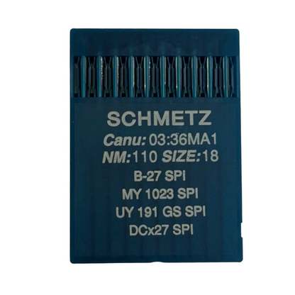 Aiguilles industrielles pour surjeteuse SCHMETZ DCx27 (B-27) SPI pour tissus épais et fins - 10 pièces