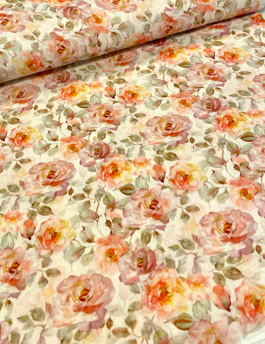 Muslīns-mežrozītes120 g/m²