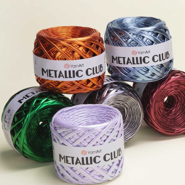 YarnArt Metallic Club – metāliska lentīšu dzija tamborēšanai un rokdarbiem 180 g / 55 m