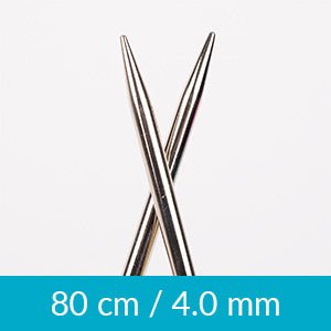 Image de l’aiguille à tricoter circulaire DROPS en laiton 80 cm | 2.0 mm – 10.0 mm – disponible chez Šarlotes audumi