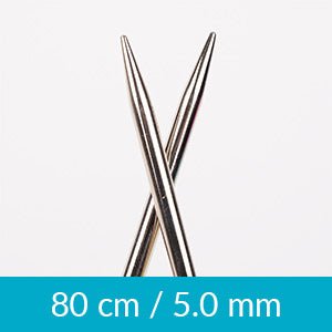 Attente avec aiguilles circulaires DROPS en laiton, 80 cm | 2,0 mm – 10,0 mm – disponible chez Šarlotes audumi