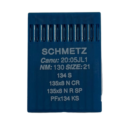 Image d’aiguilles pour machines à coudre industrielles SCHMETZ 134 S - cuir (10 pcs) – disponible chez Šarlotes audumi