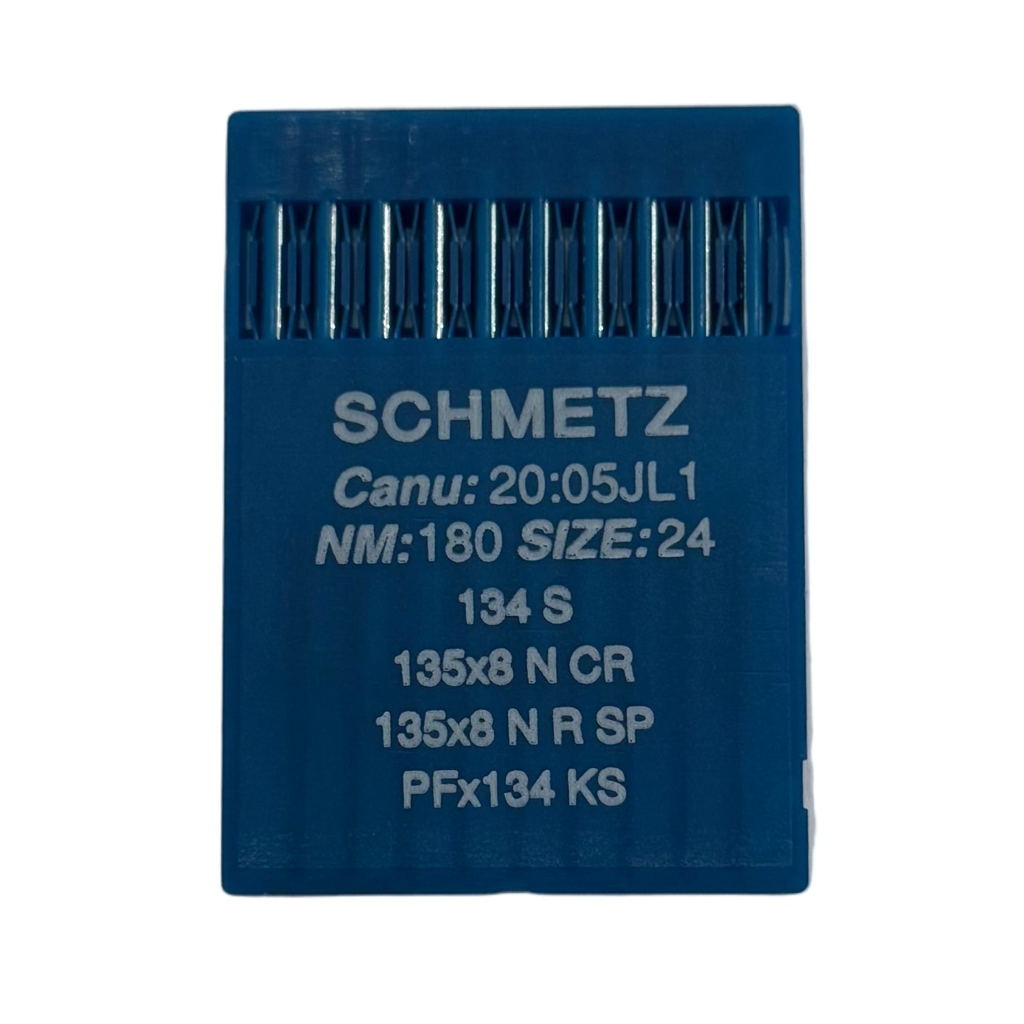 Image des aiguilles pour machines à coudre industrielles SCHMETZ 134 S pour cuir (10 pièces) – disponible chez Šarlotes audumi