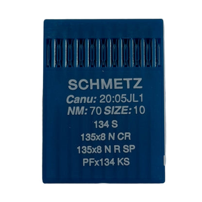 Image des aiguilles pour machines à coudre industrielles SCHMETZ 134 S - pour cuir (10 pièces) – disponible chez Šarlotes audumi