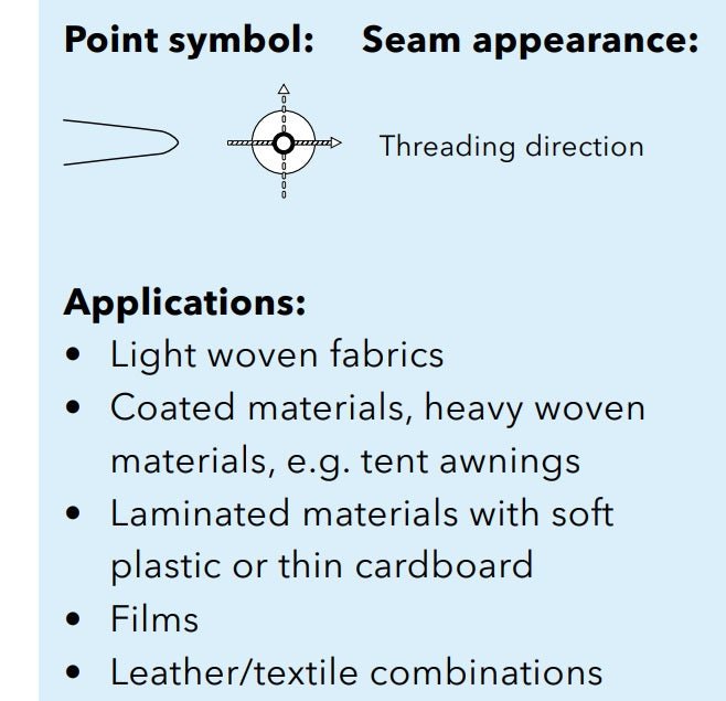 Image with SCHMETZ DBx1 SERV 7 industrial sewing machine needles – universal (10 pcs) – available at Šarlotes audumi