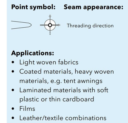 Image with SCHMETZ DBx1 SERV 7 industrial sewing machine needles – universal (10 pcs) – available at Šarlotes audumi