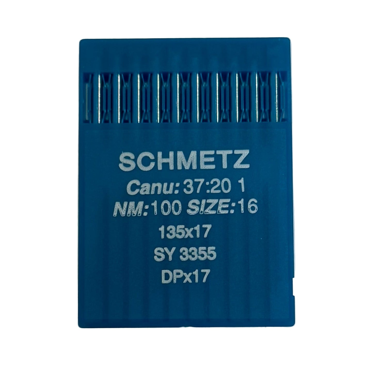 Image avec des aiguilles pour machines à coudre industrielles SCHMETZ DPX17 - universelles (10 pièces) – disponible chez Charlotte tissus