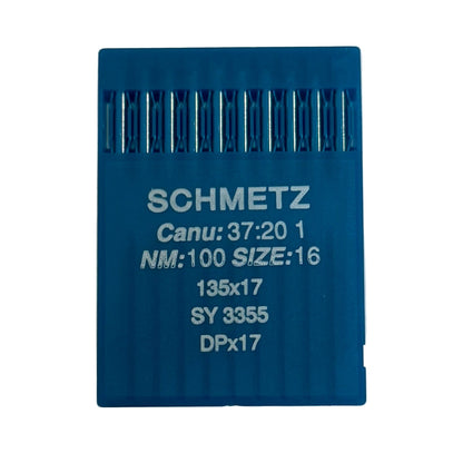 Image avec des aiguilles pour machines à coudre industrielles SCHMETZ DPX17 - universelles (10 pièces) – disponible chez Charlotte tissus