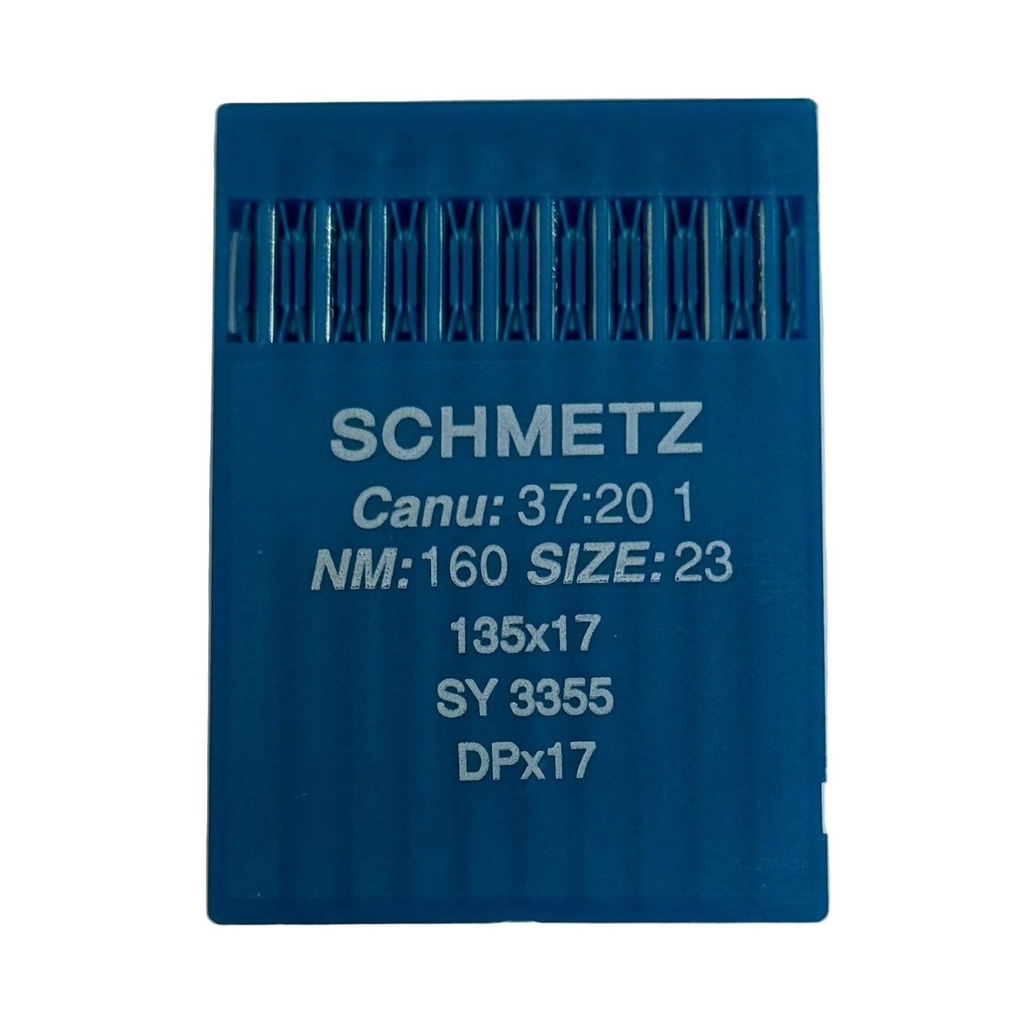 Image avec aiguilles pour machines à coudre industrielles SCHMETZ DPX17 - universelles (10 pcs) – disponible chez Šarlotes audumi