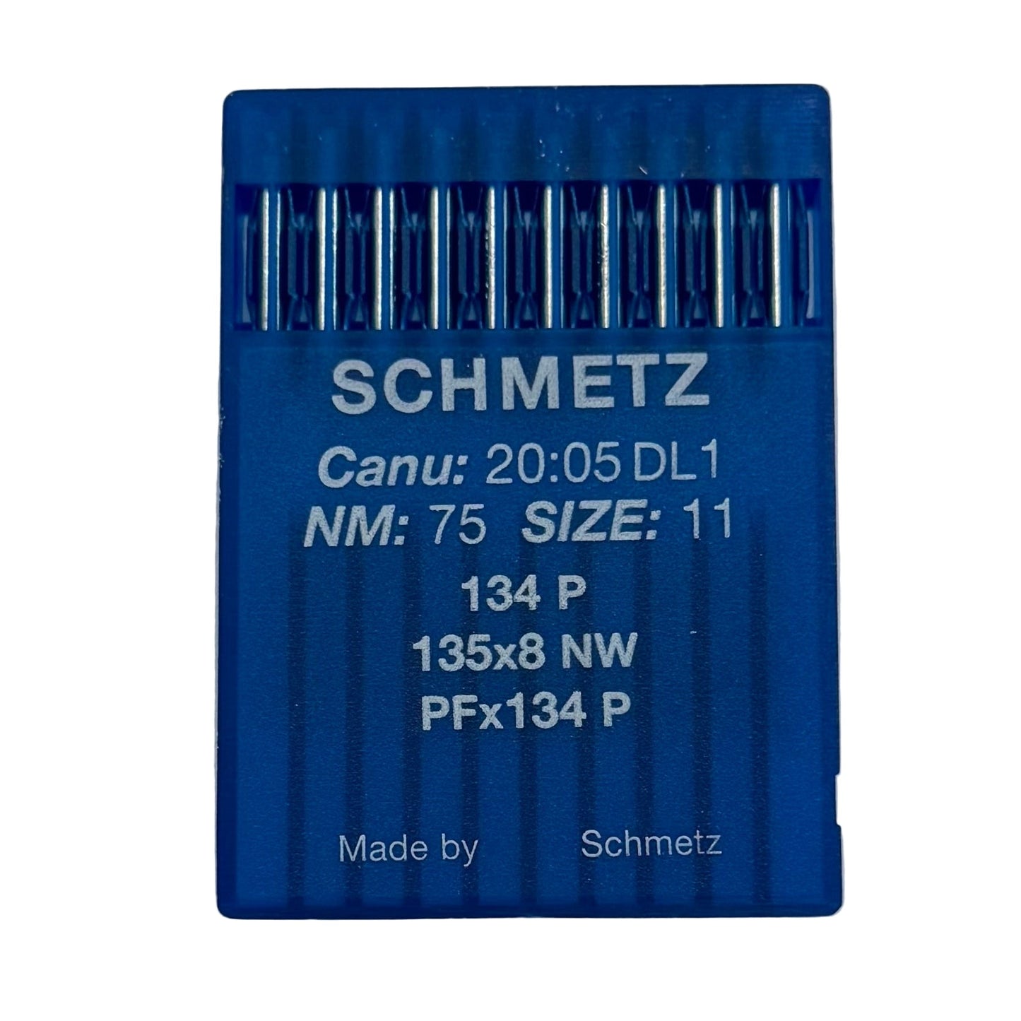 Image des aiguilles pour machines à coudre industrielles SCHMETZ DPx5 P pour cuir (10 pièces) – disponible chez Šarlotes audumi