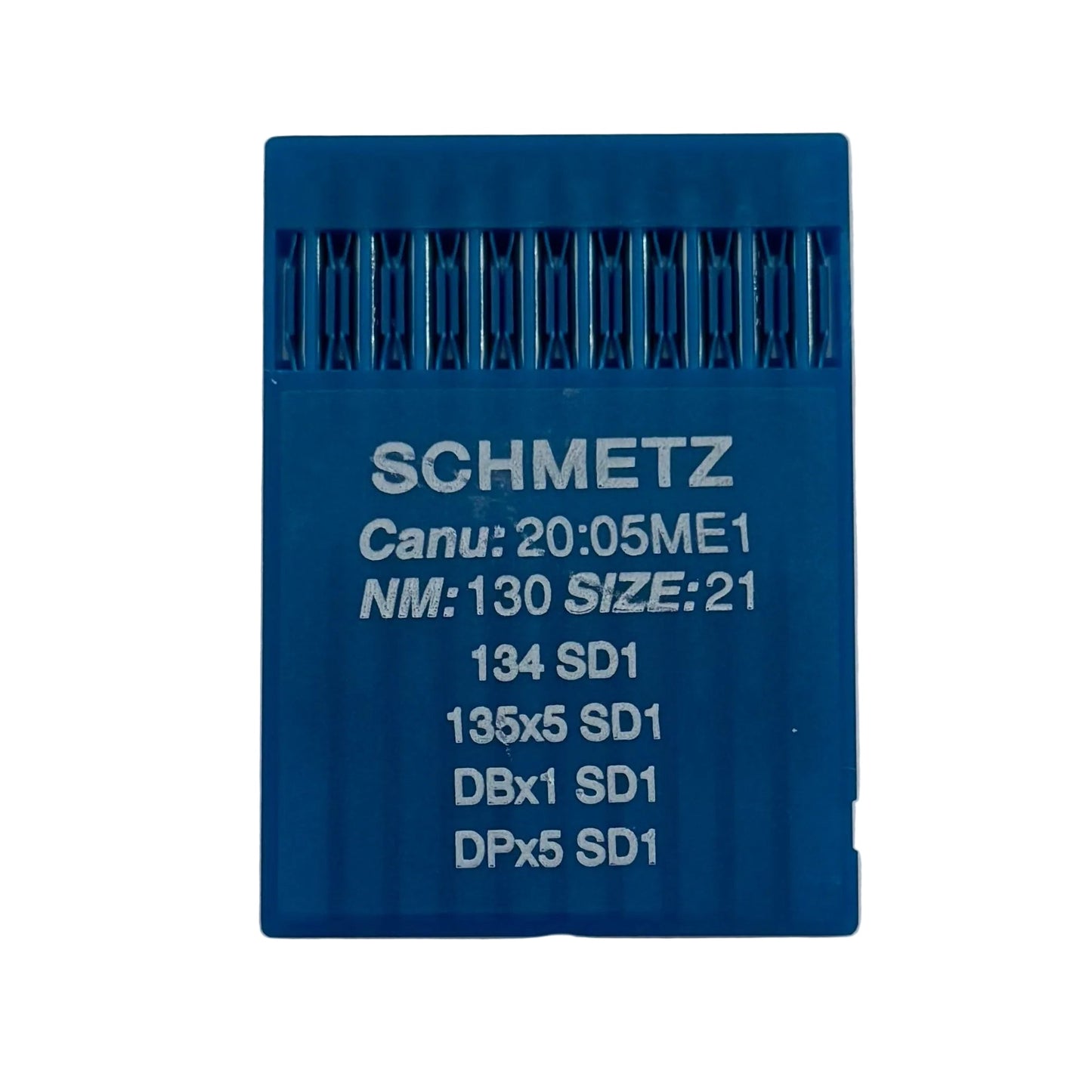 Image avec aiguilles pour machines à coudre industrielles SCHMETZ DPx5 SD1 – pour cuir (10 pcs) – disponible chez Šarlotes audumi