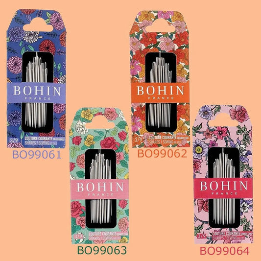 Set d'aiguilles Bohin Blossom Sharps | N° 3–9 | 10 pièces – disponible chez Šarlotes audumi