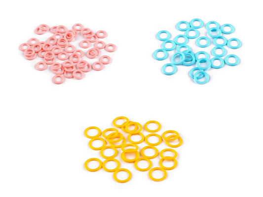 Image with knitting markers - set of 25 pcs|various shades – available at Šarlotes audumi