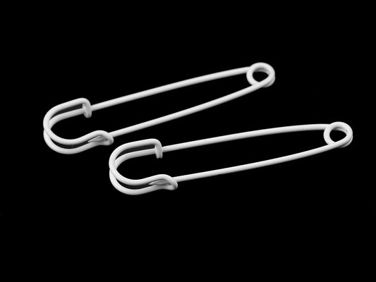 Image of knitting stitch holders / yarn safety pins | 70 mm 2 pcs – available at Šarlotes audumi