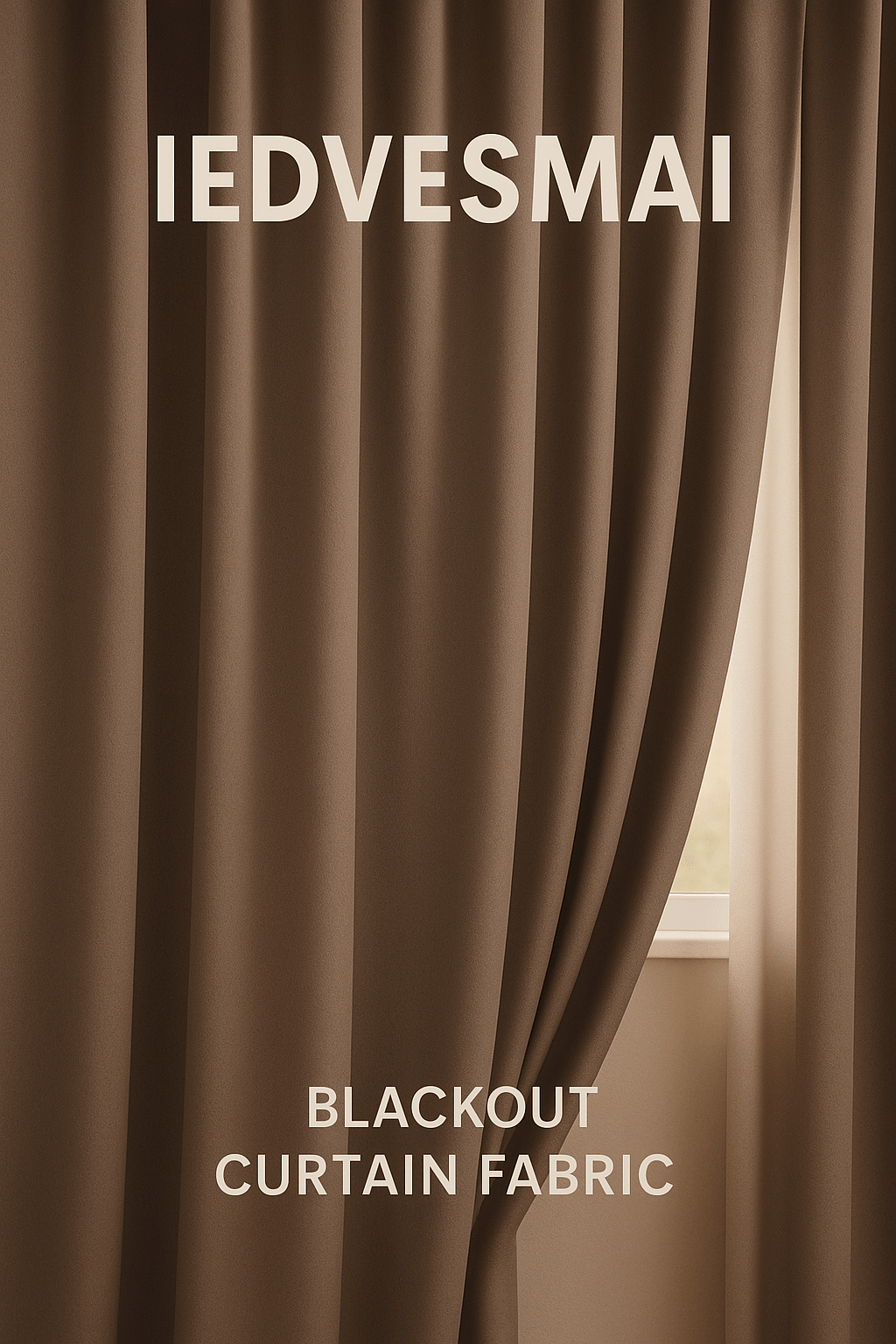 Tissu pour rideaux, occultant Blackout|230 g/m² 140 cm| cappuccino