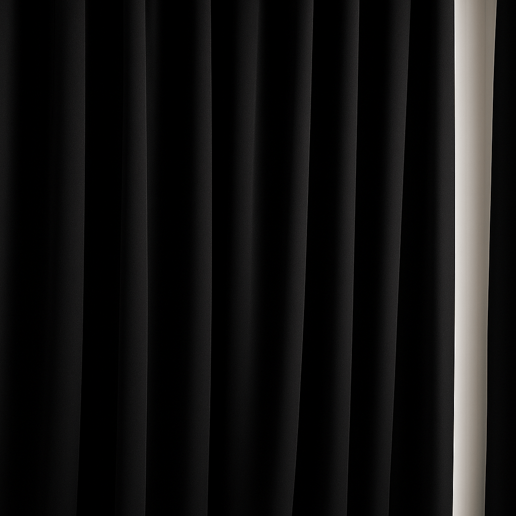 Tissu pour rideaux occultant Blackout|230 g/m² 140 cm| noir