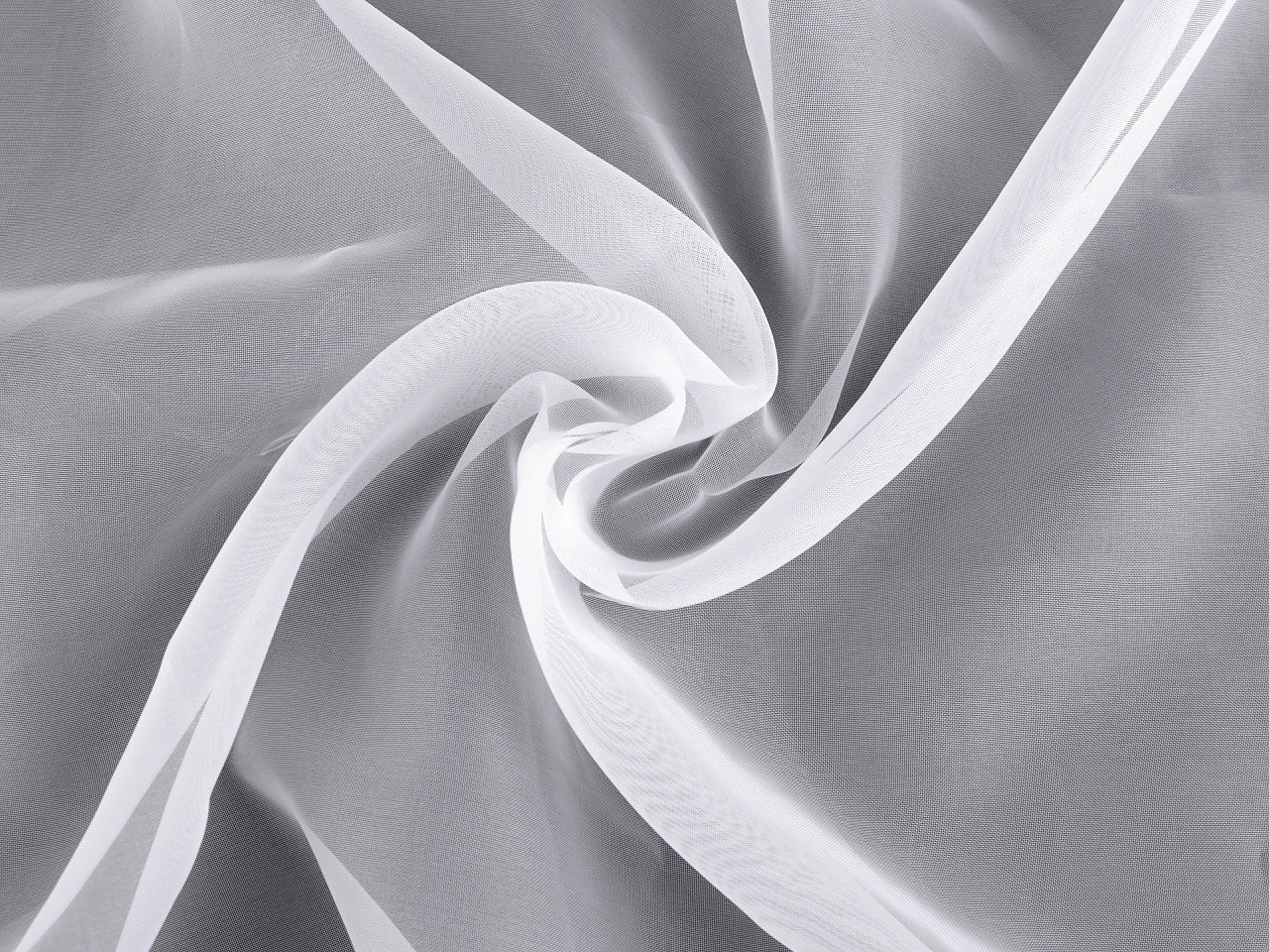 Tissu pour rideaux en tulle avec fil plombé | 276 cm de large | blanc ou crème