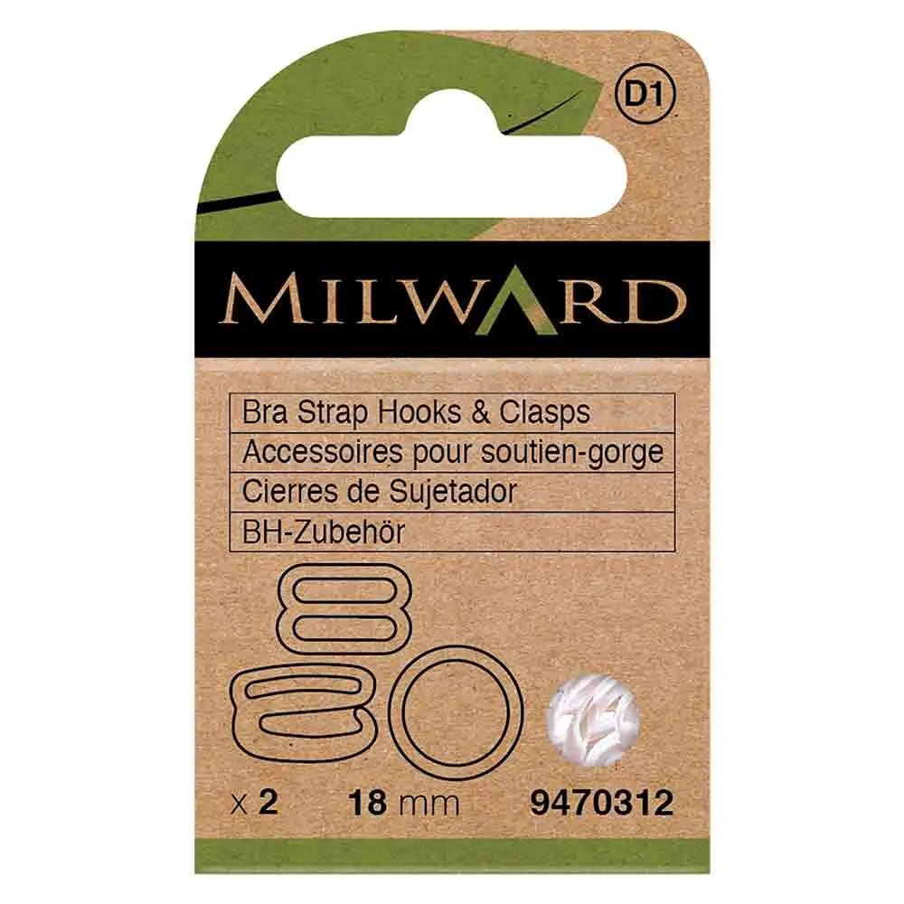Lot d’accessoires pour sous-vêtements et bikini Milward 18 mm - transparent