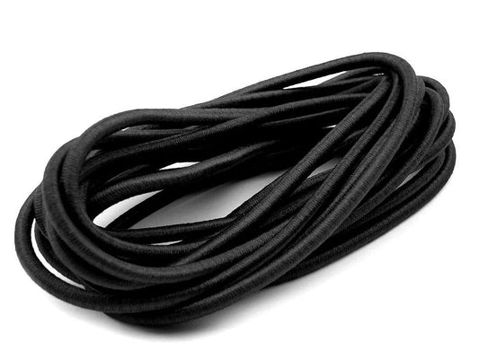 Image with round insert elastic Ø6 mm - black – available online at Šarlotes audumi