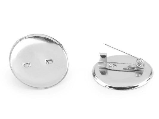 Round pin for making brooches and badges Ø25 mm | 10 pcs per set