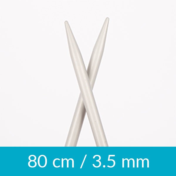Image d’aiguilles à tricoter circulaires DROPS 80 cm| taille 2,0 mm – 5,0 mm – disponibles chez Tissus Charlotte