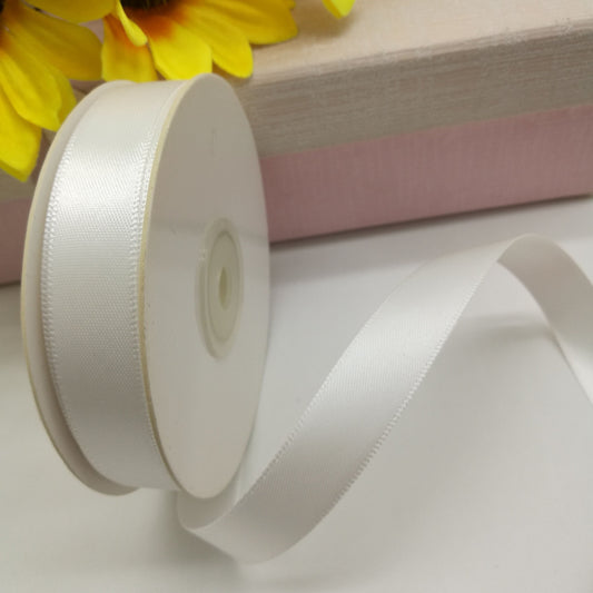 satin ribbon - milky white 12 mm (pack of 25 m)