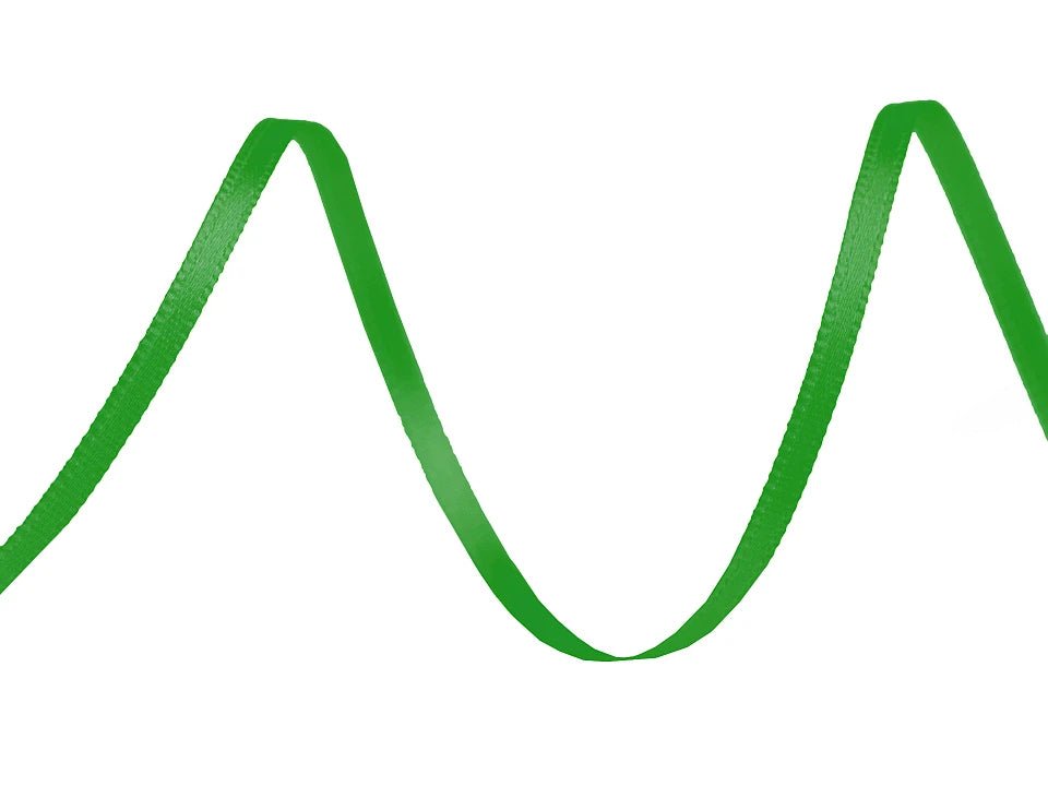 Ruban en satin vert 3 mm (rouleau de 100 m)