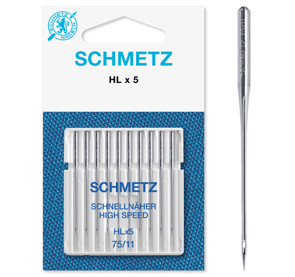 Aiguilles spéciales haute vitesse SCHMETZ HIGH SPEED SPECIAL HLx5 - N° 75 (10 pièces)
