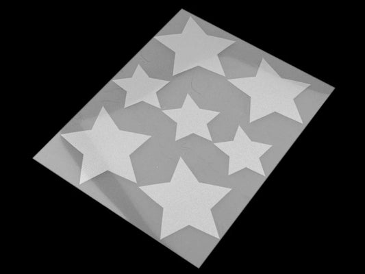 Iron-on reflective stars