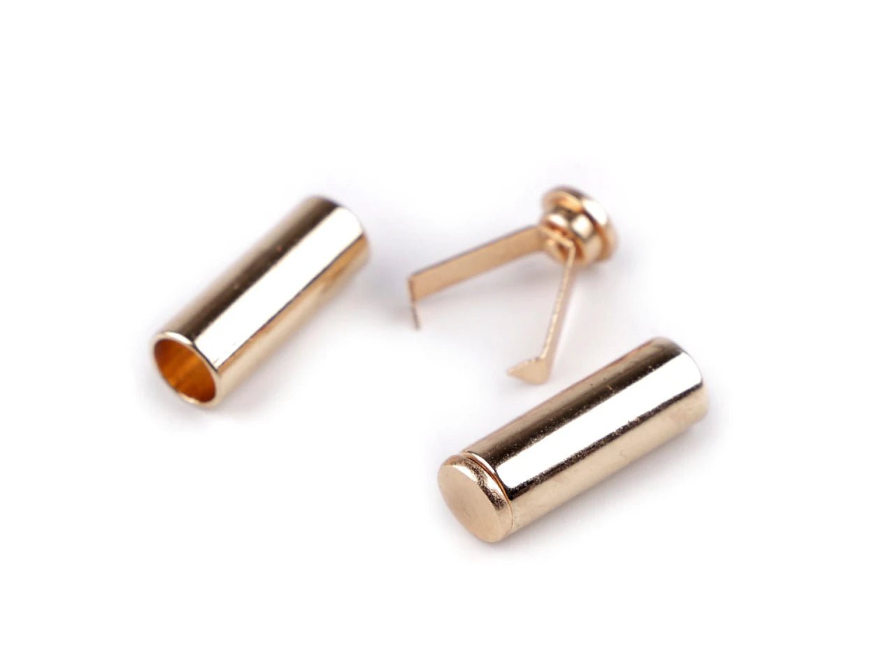 Metall-Endkappe für Kordel ⌀ 6 mm, goldfarben (4 Stk. im Paket)