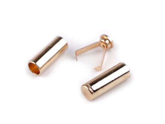 Metal cord end ⌀ 6 mm-gold (pack of 4 pcs)