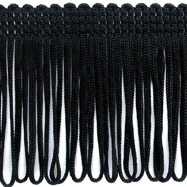 Attēls ar Bārkstis 8 cm plata - melnas – pieejams Šarlotes audumi