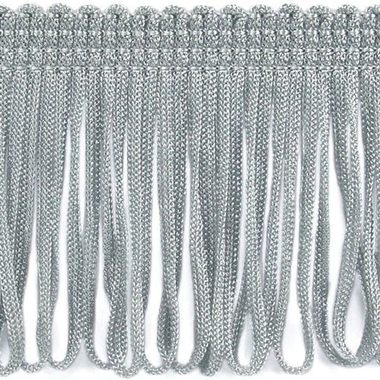 Image of 8 cm-wide fringe - silver - available at Šarlotes audumi