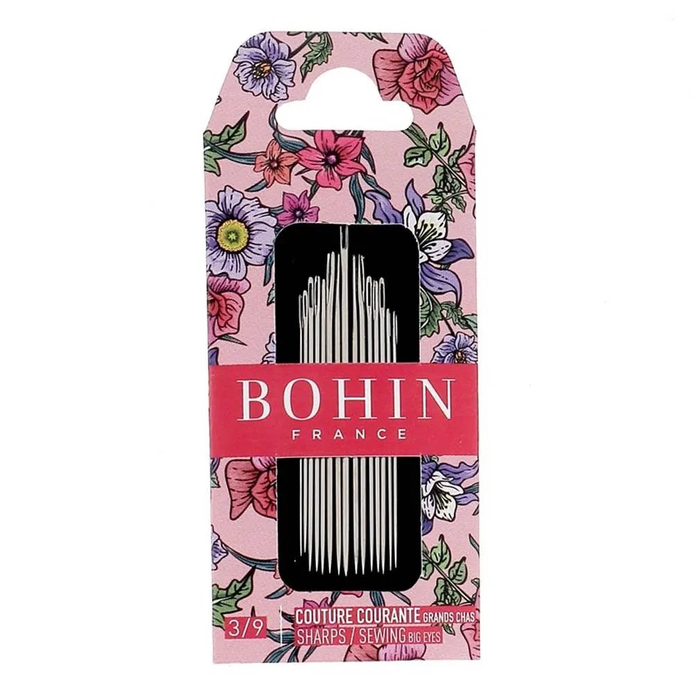 Kuva BOHIN Blossom -käsinompeluneuloista nro 3–9 – 15 kpl – saatavana verkossa Šarlotes audumi