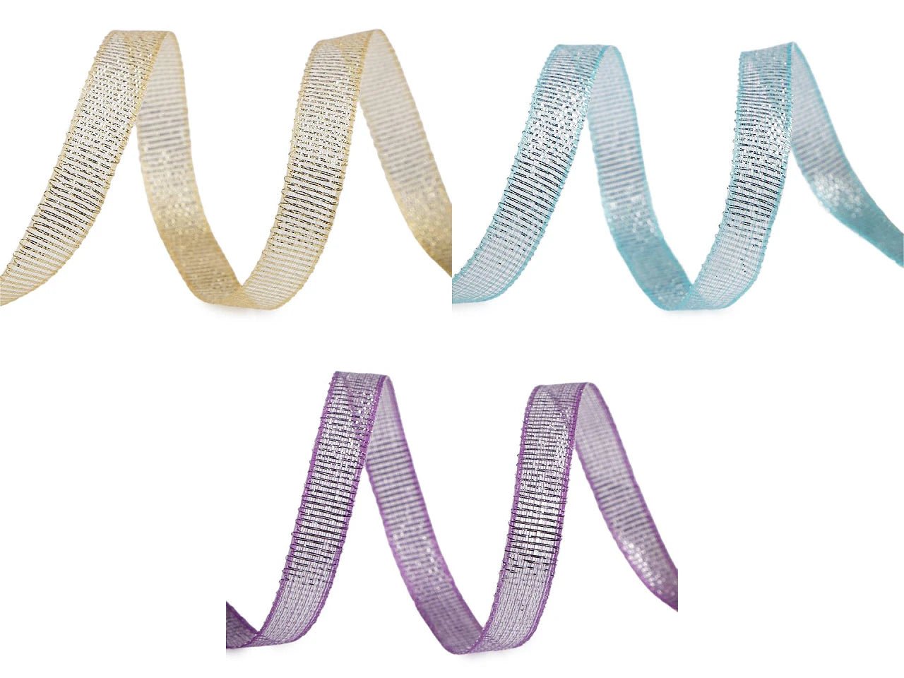 Image of brocade ribbon with lurex | 10 mm wide, 10 m pack | assorted shades – available at Charlotte Fabrics