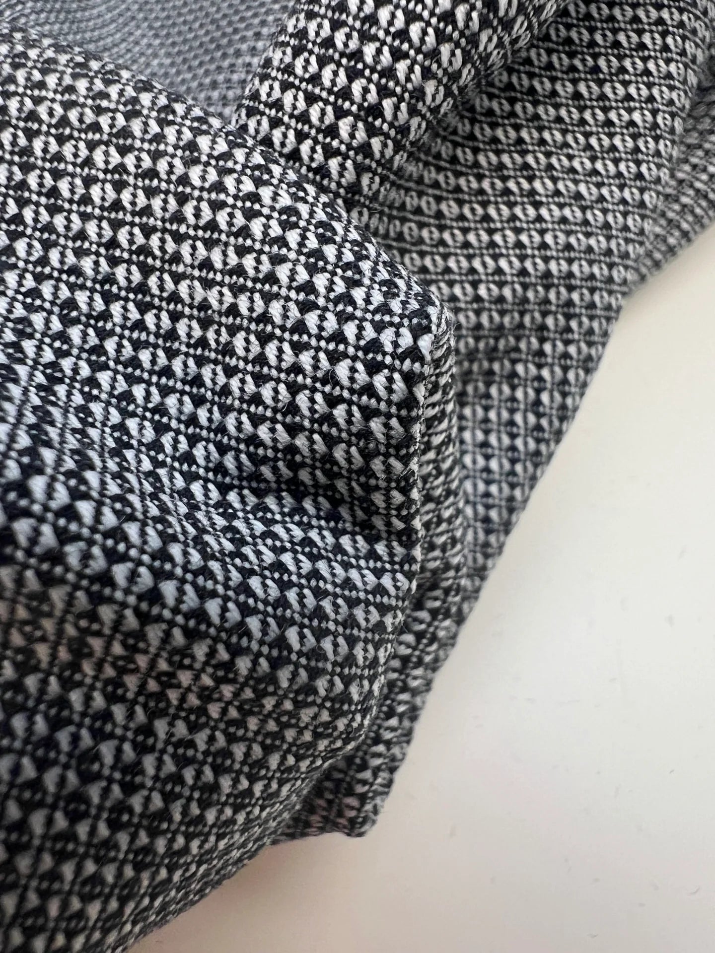 Jacquard-puuvillakangas elastaanilla, harmaa – Italia