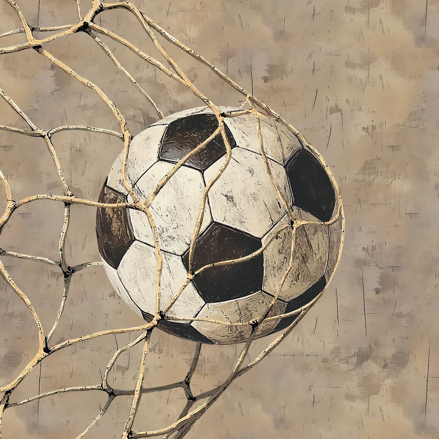 Attēls ar Cilpiņtrikotāžas panelis 40x50 cm - futbola bumba 250 g/m² – pieejams Šarlotes audumi
