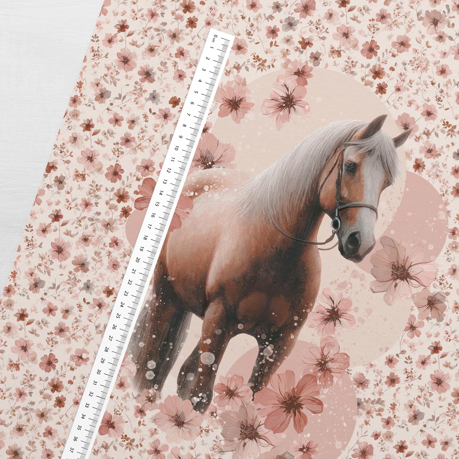 Attēls ar Cilpiņtrikotāžas panelis 40x50 cm - pasteļu jātnieks 250 g/m² – pieejams Šarlotes audumi