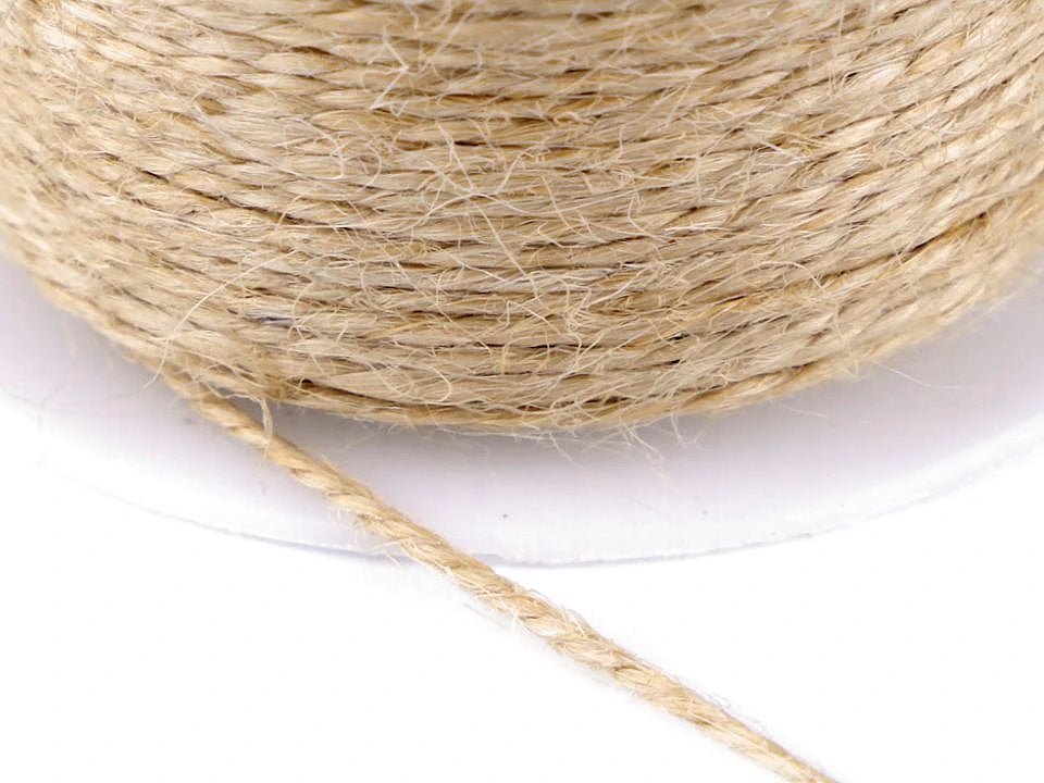 Dabīgā džutas aukla Ø1.5 mm | 10 m | 100% džuta