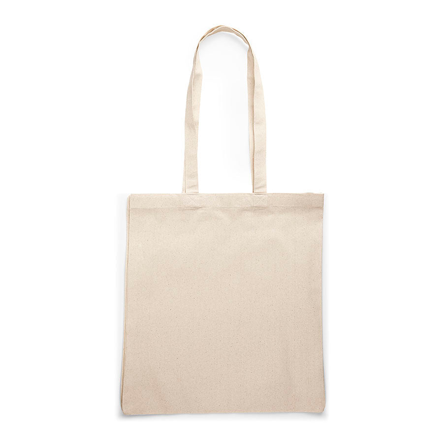 Sac en coton naturel avec soufflets latéraux et fond 28 x 32 cm (180 g/m²) – disponible chez Šarlotes audumi