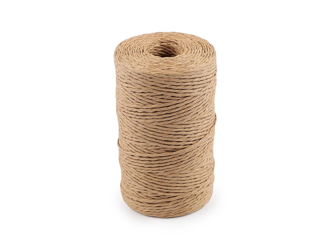 Image of natural raffia cord for knitting and crochet Ø2 mm – available at Šarlotes audumi