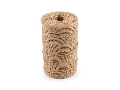 Image of natural raffia cord for knitting and crochet Ø2 mm – available at Šarlotes audumi