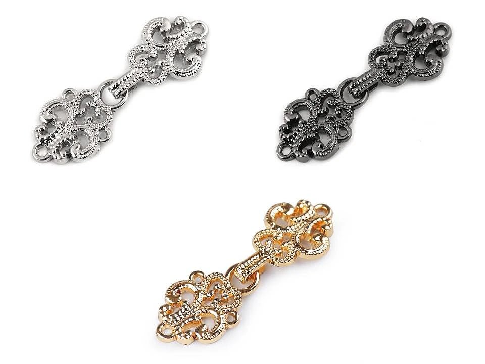 Image of Decorative fastening hook for clothing|various shades – available at Šarlotes audumi