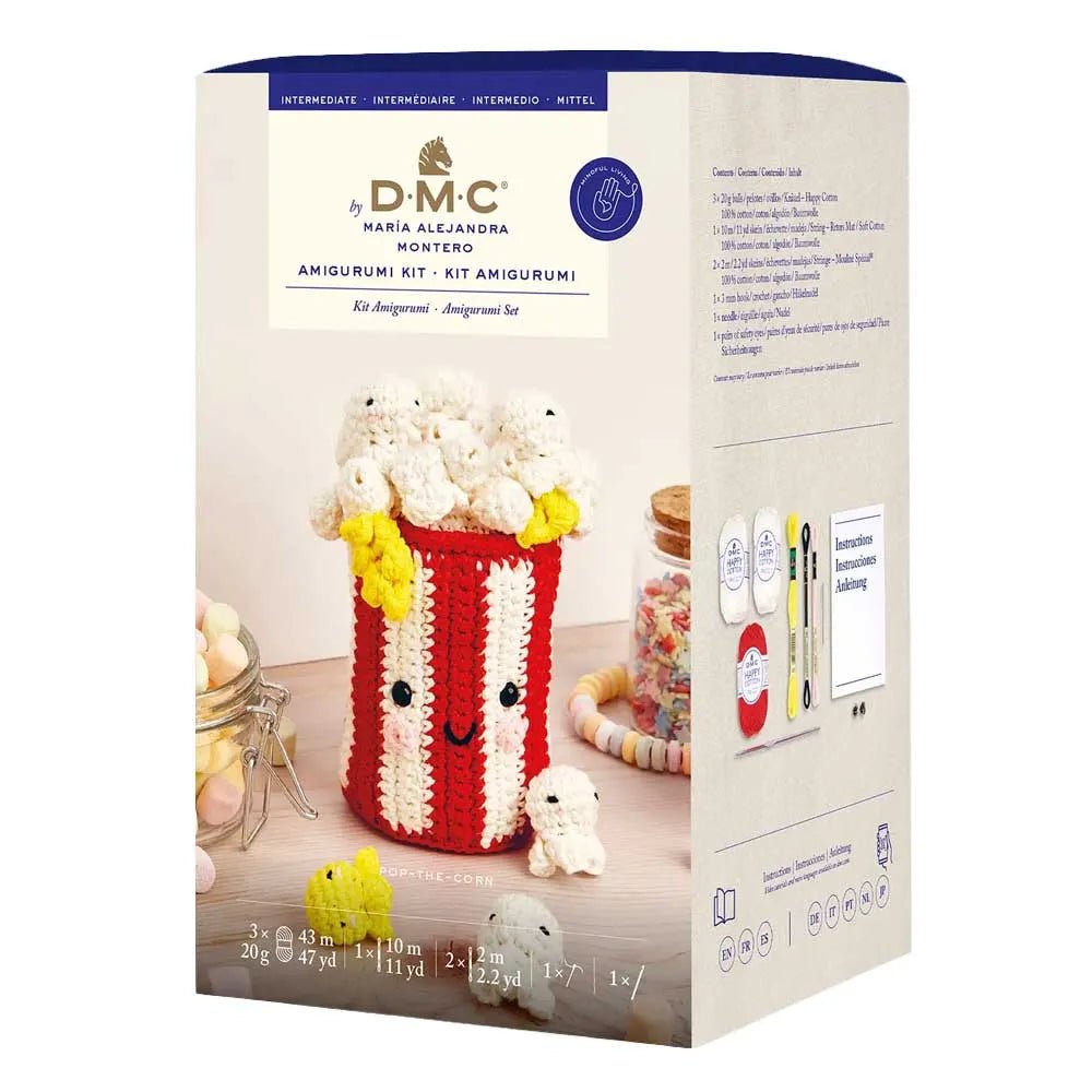Kuva DMC Amigurumi -setistä "Pop-The-Corn" – popcorn-rasia – saatavilla Šarlotes audumi