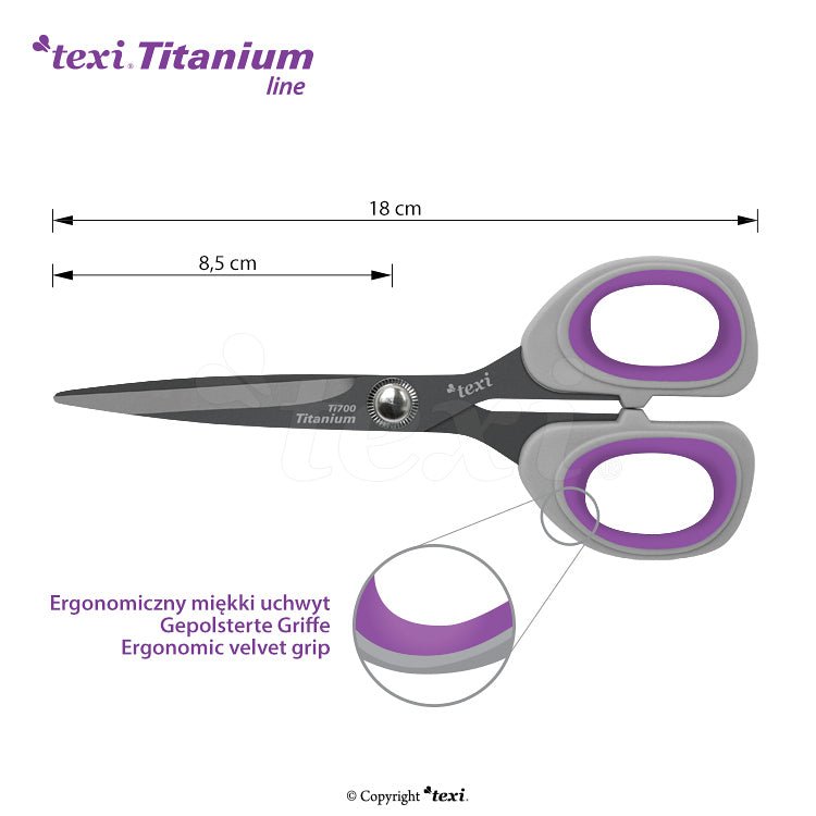 Ciseaux de tailleur TEXI TITANIUM (18 cm)