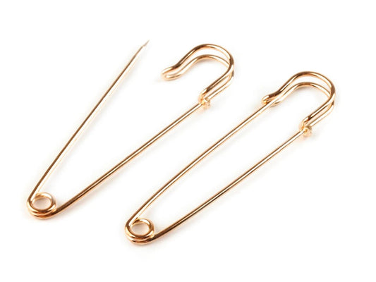 Épingles de sûreté, trombones |13 × 75 mm| paquet de 2 pièces