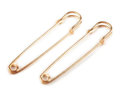Épingles de sûreté, trombones |13 × 75 mm| en paquet de 2 pièces