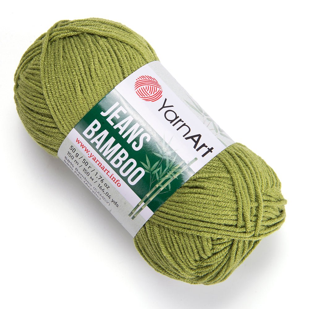 Yarn Art Jeans Bamboo yarn - light green 150 m 50g #137