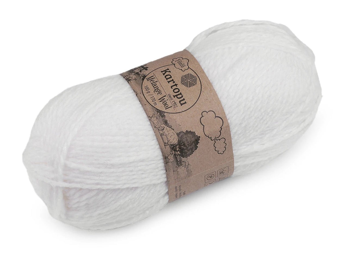Kuva villalangasta KARTOPU MELANGE WOOL 100 g / 170 m – saatavilla verkossa Šarloten kankaat